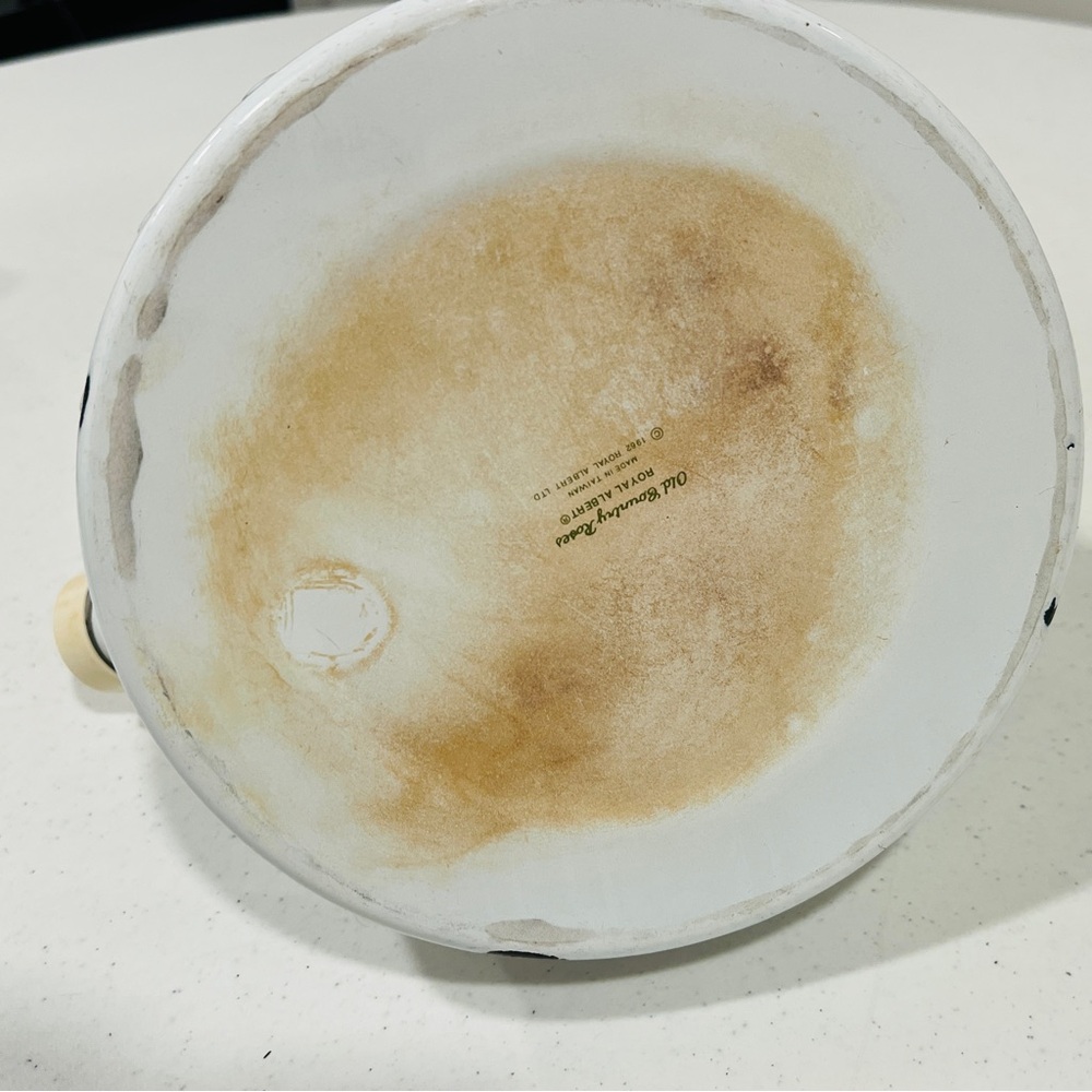 RARE 1962 Royal Albert OLD COUNTRY ROSES Metal Whistler Tea pot Kettle and Lid. - Picture 6 of 9
